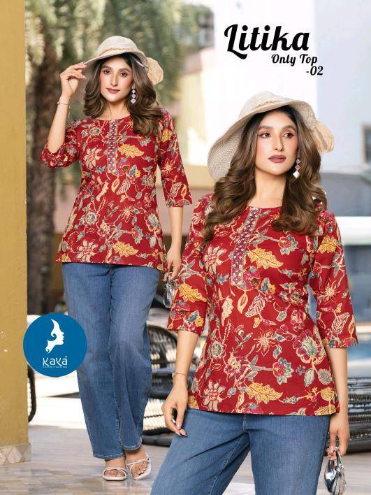 Kaya litika short top Kurti wholesale price online